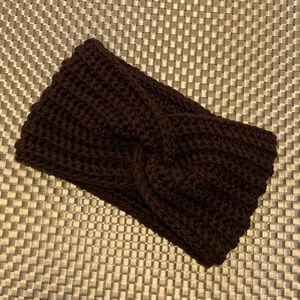Ear warmer headband. Chocolate brown. Handmade- crochet. Fits adult.